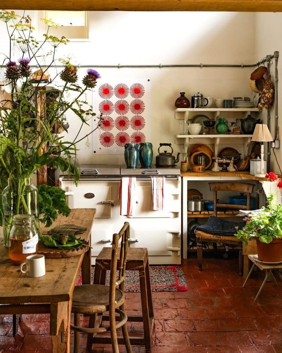 Charming rustic kitchen filled with warmth