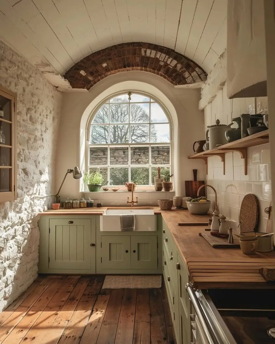 Charming cottage kitchen with natural elements