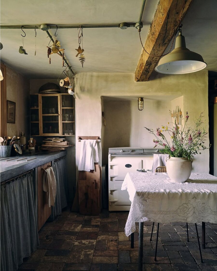 Charming rustic kitchen with vintage accents