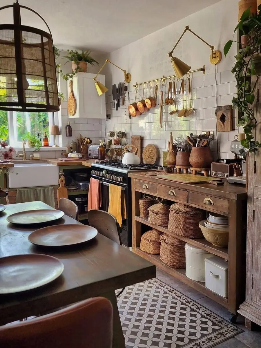 Charming kitchen filled with rustic warmth