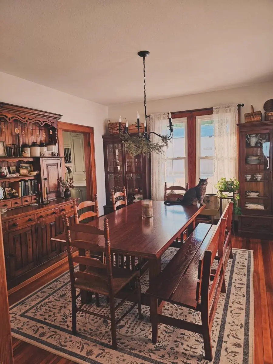 Charming dining space with rustic appeal