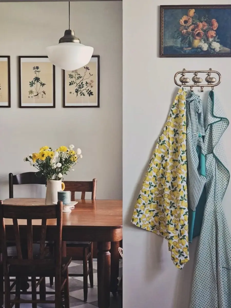 Charming dining space with floral accents