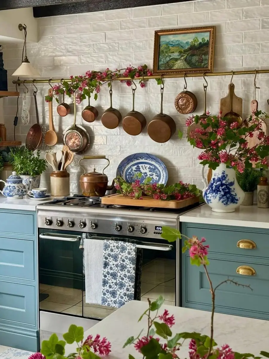 Charming cottage kitchen with floral accents