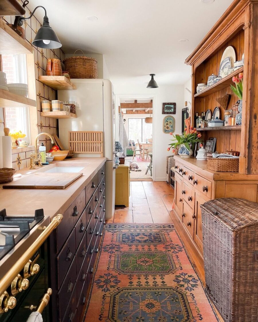 Inviting cottage kitchen exuding rustic charm