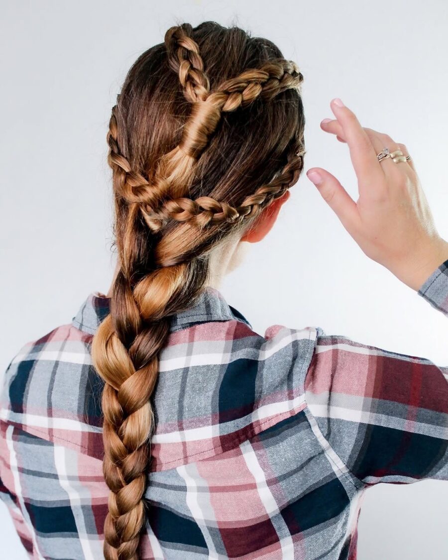 Chic braided hairstyle for country concerts