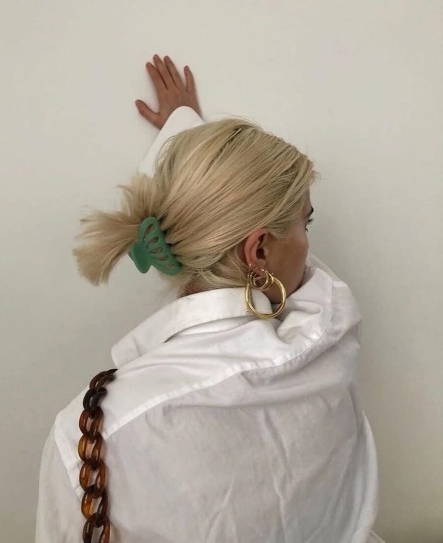 Chic and Effortless Clip-In Bun Look