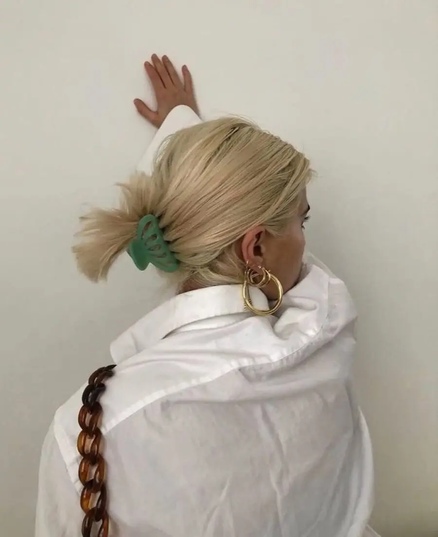 Chic and Effortless Clip-In Bun Look