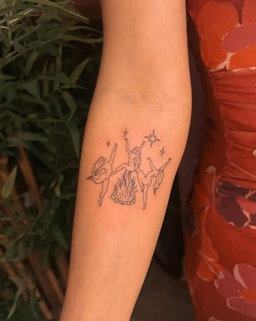 Nature-inspired tattoo with celestial vibes