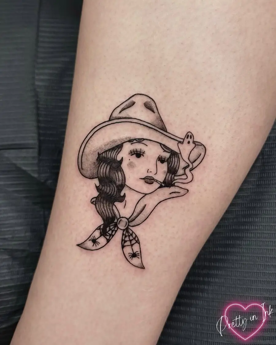 Sassy Country Girl with a Cowboy Hat