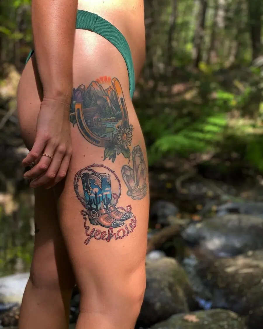 Stylish tattoos capturing country girl spirit