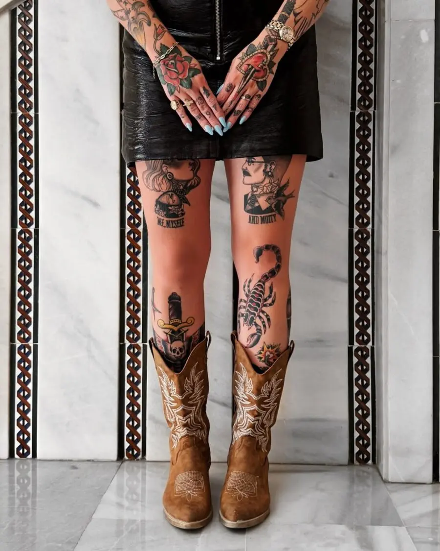 Bold country girl tattoos with striking designs