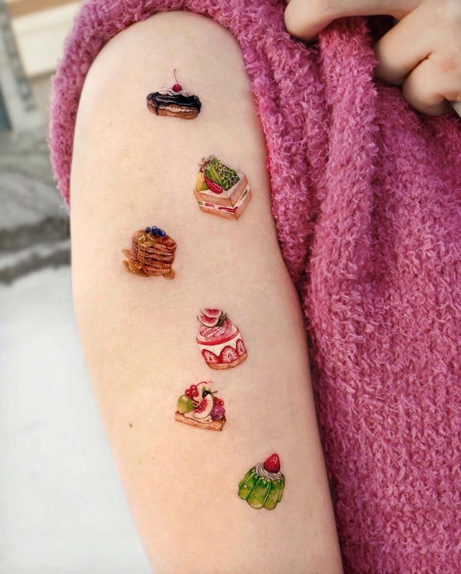 Deliciously Sweet Cupcake Tattoos on Display