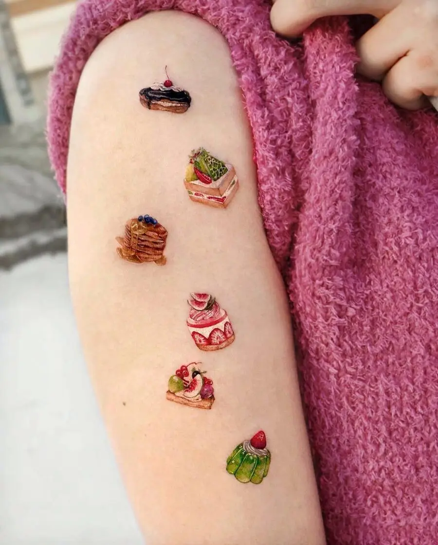 Deliciously Sweet Cupcake Tattoos on Display