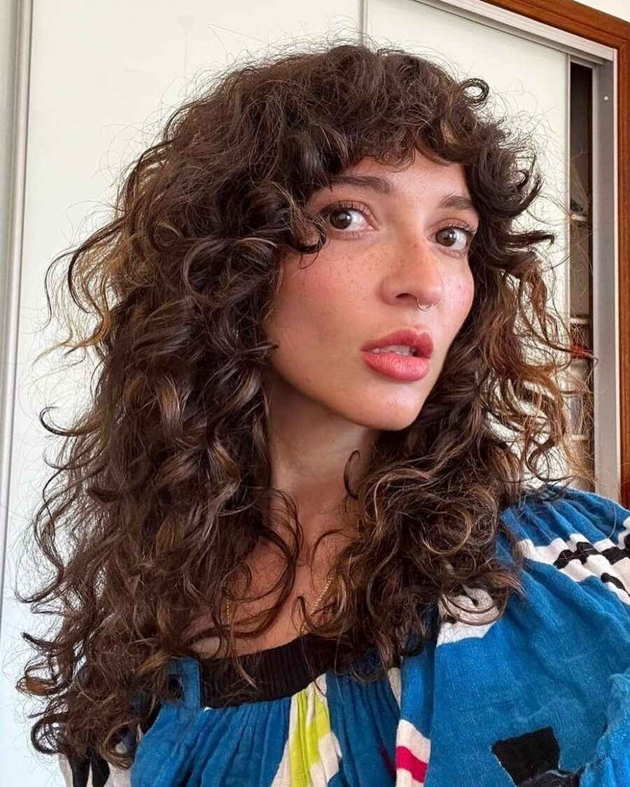 Bouncy curly shag with stunning natural texture