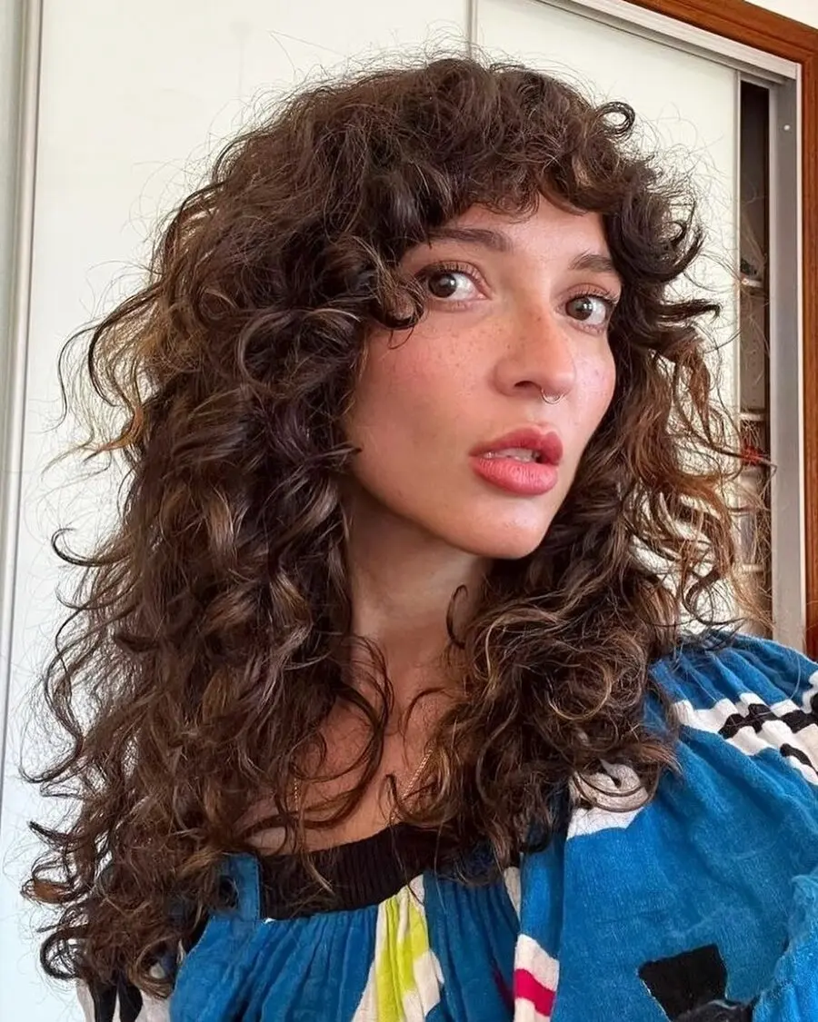 Bouncy curly shag with stunning natural texture