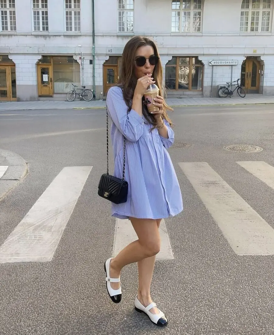 Chic Striped Mini Dress for Everyday Wear