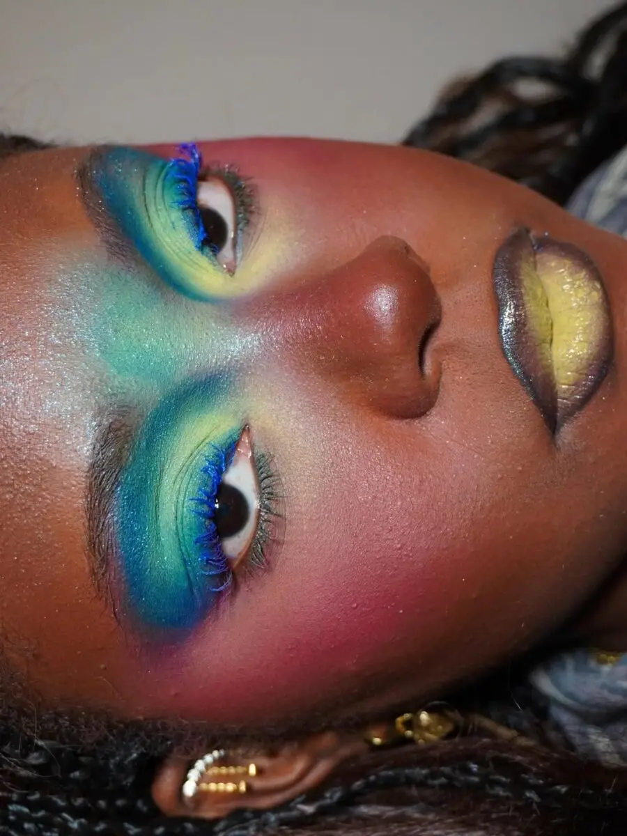Vibrant hues celebrating dark skin's beauty