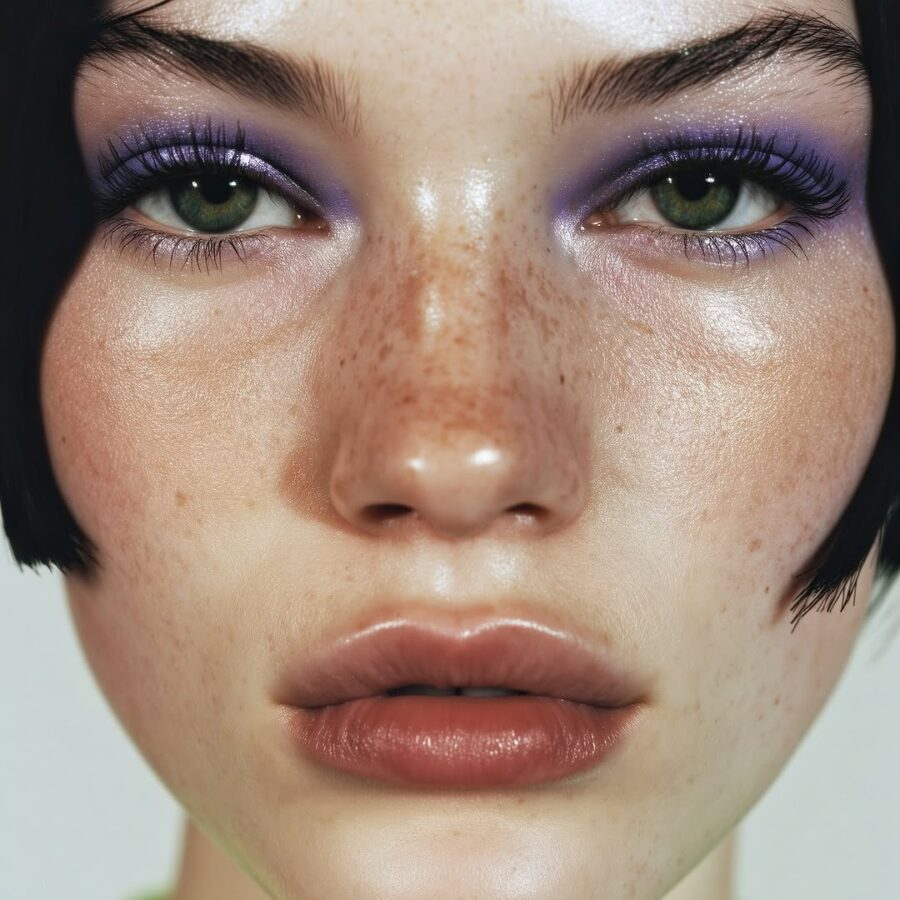 Fresh Glam with Bold Purple Eyeshadow