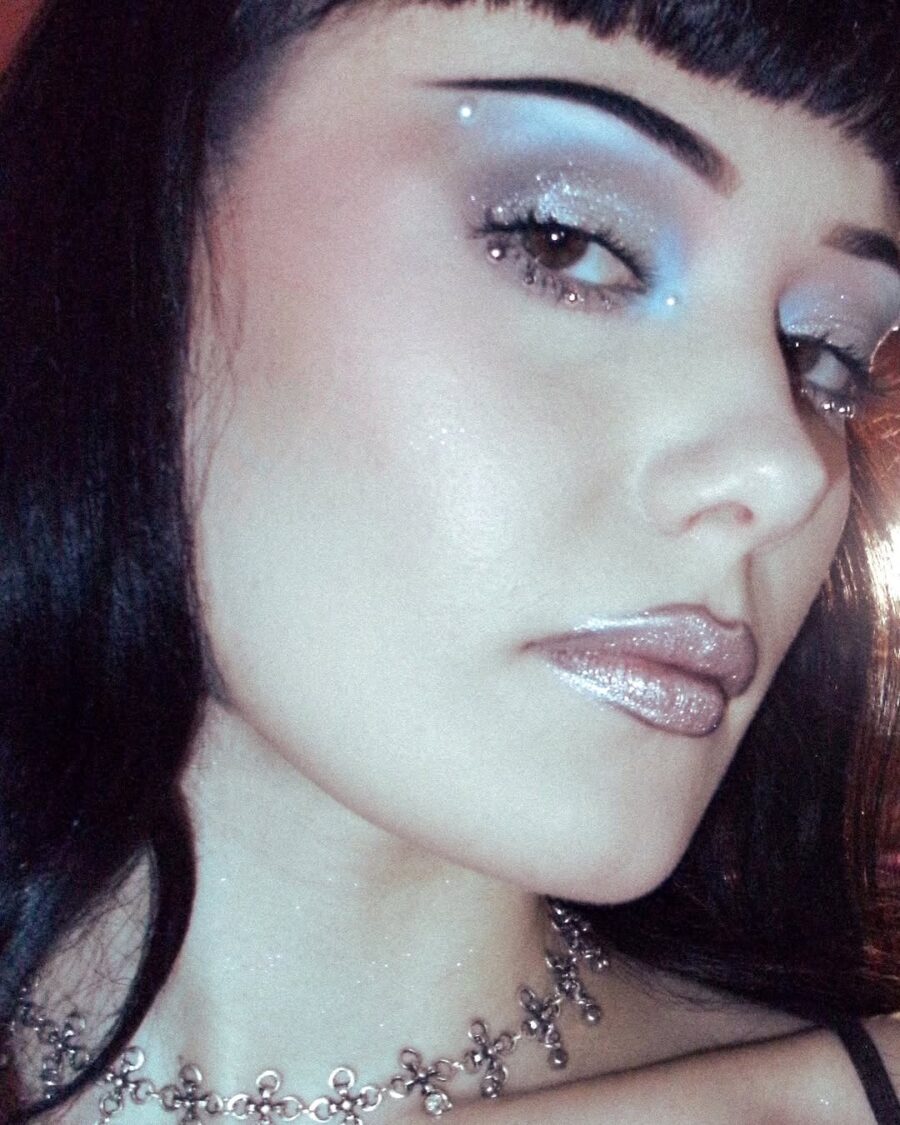 Glamorous and Sparkly Date Night Look