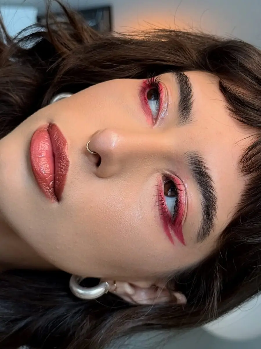 Bold red accents for a striking date night