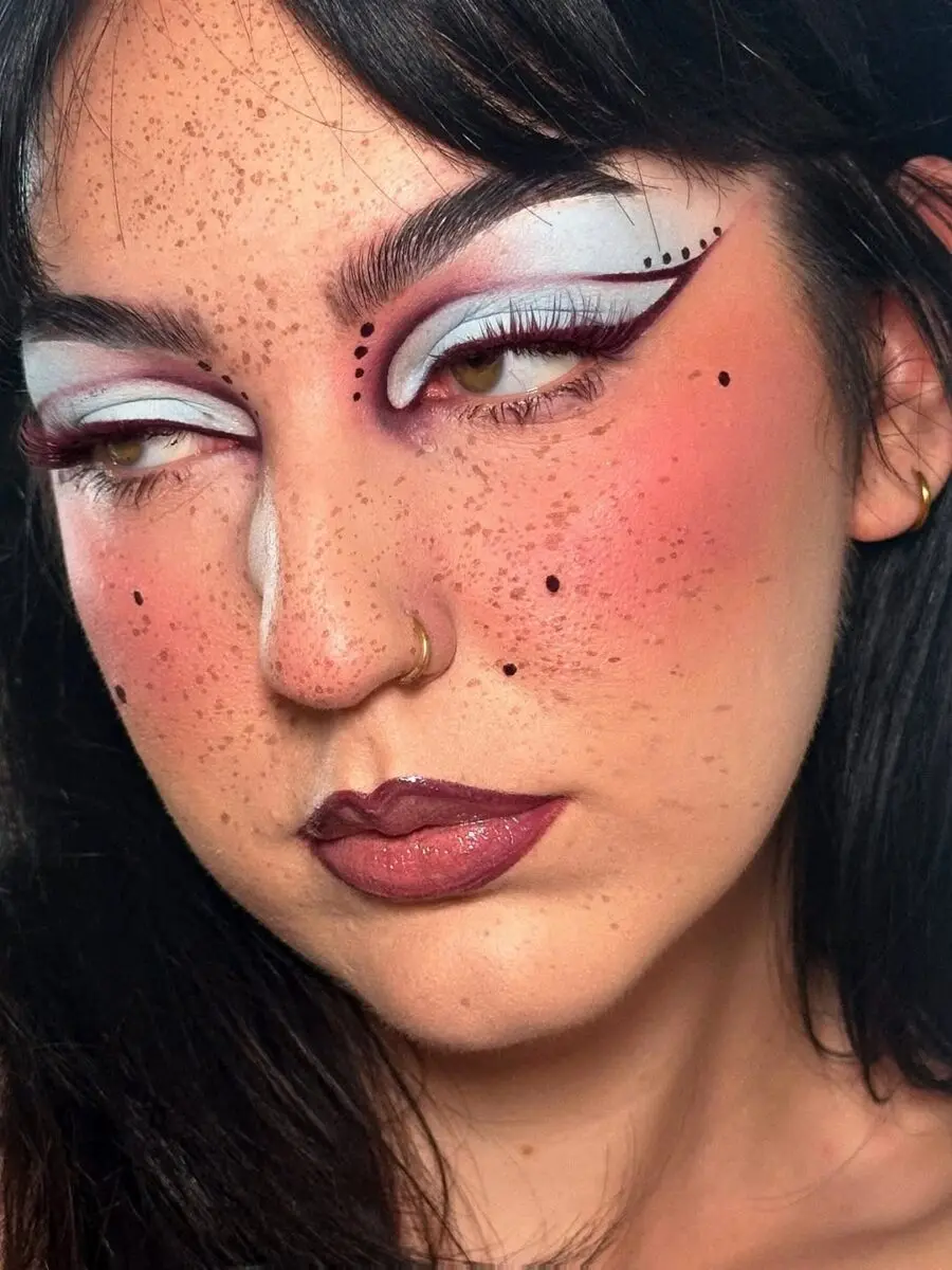 Youthful and bold date night makeup look
