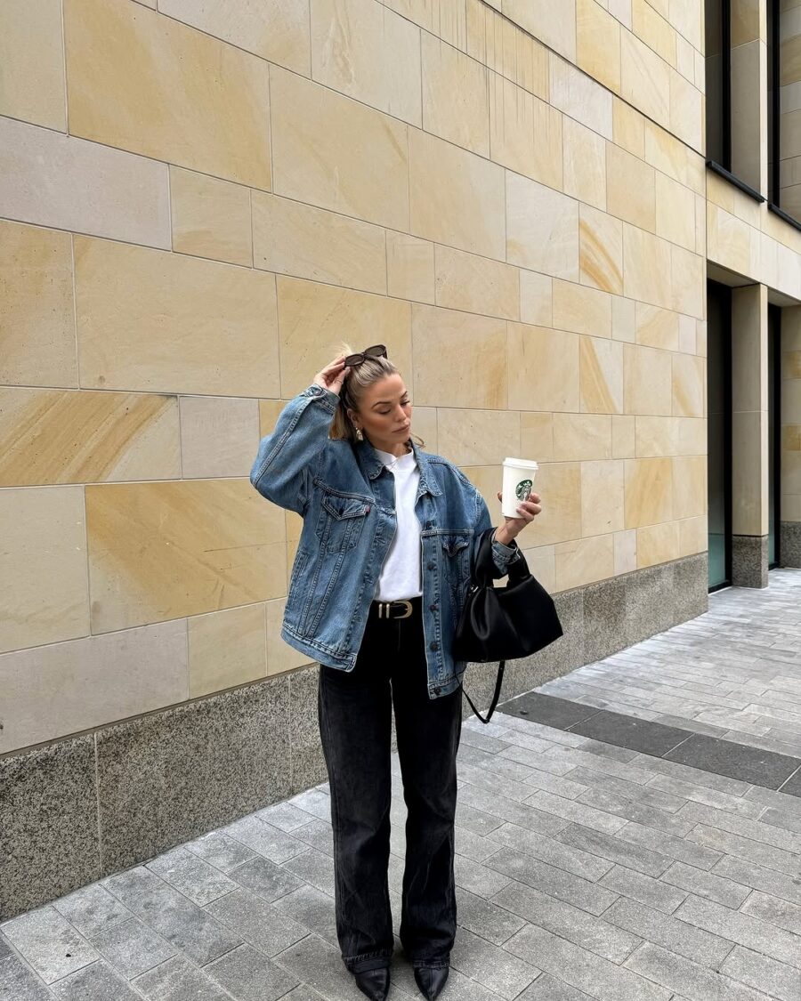 Chic Denim Jacket Styled for Casual Outings