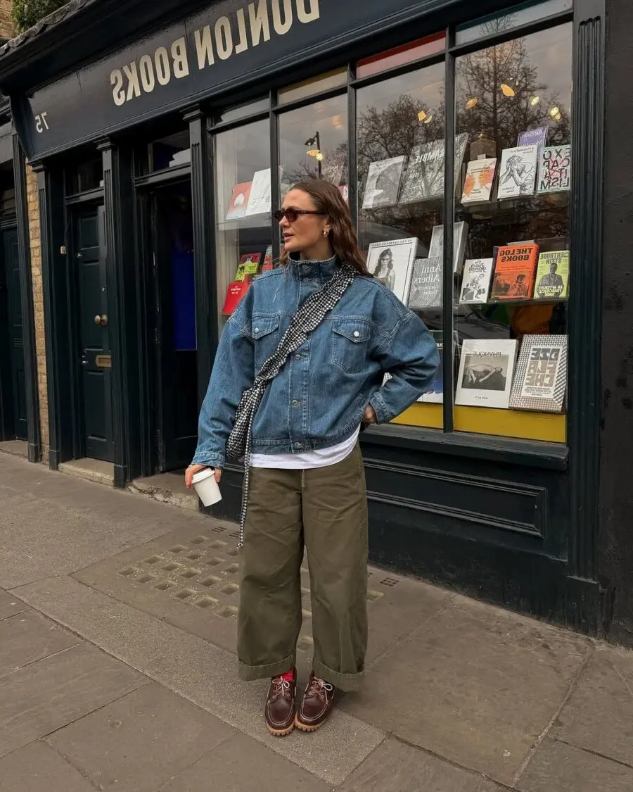 Effortlessly chic denim jacket ensemble for spring