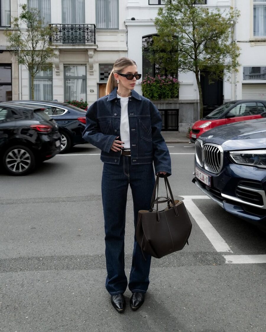 Chic Denim Ensemble for Urban Outings