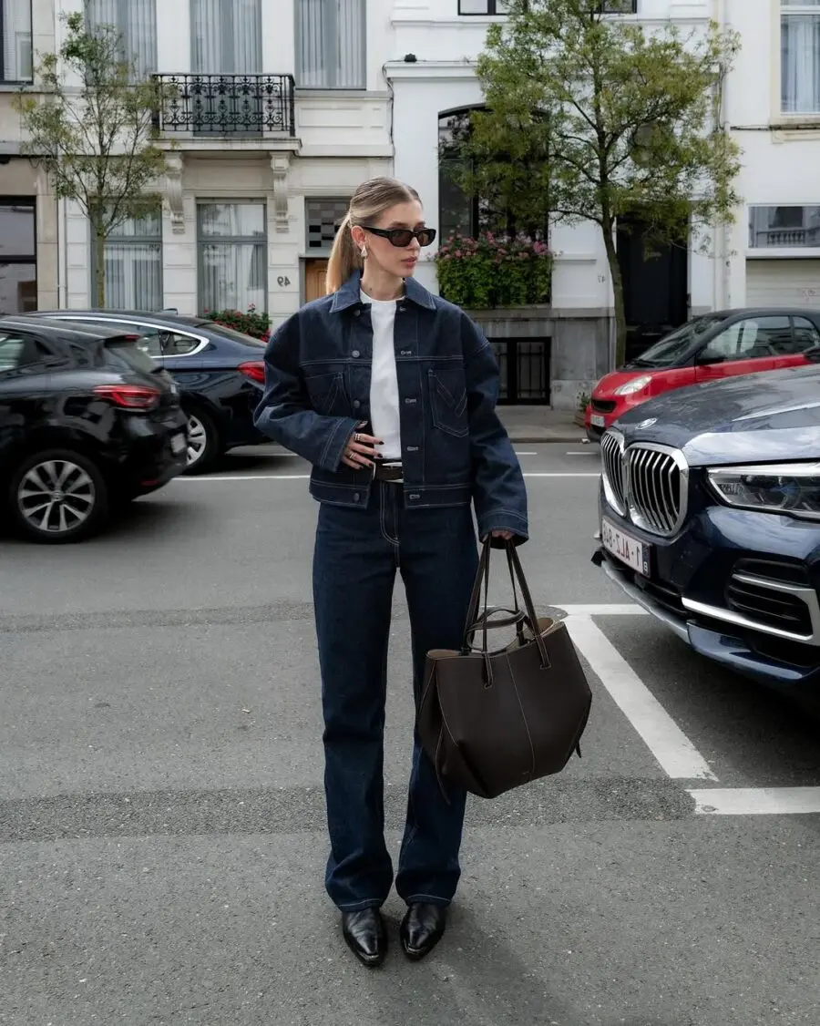 Chic Denim Ensemble for Urban Outings