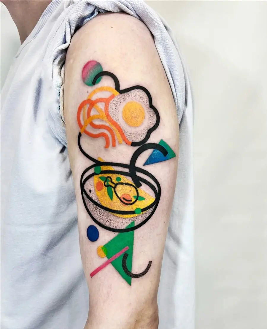 Vibrant and Playful Egg-Inspired Tattoo