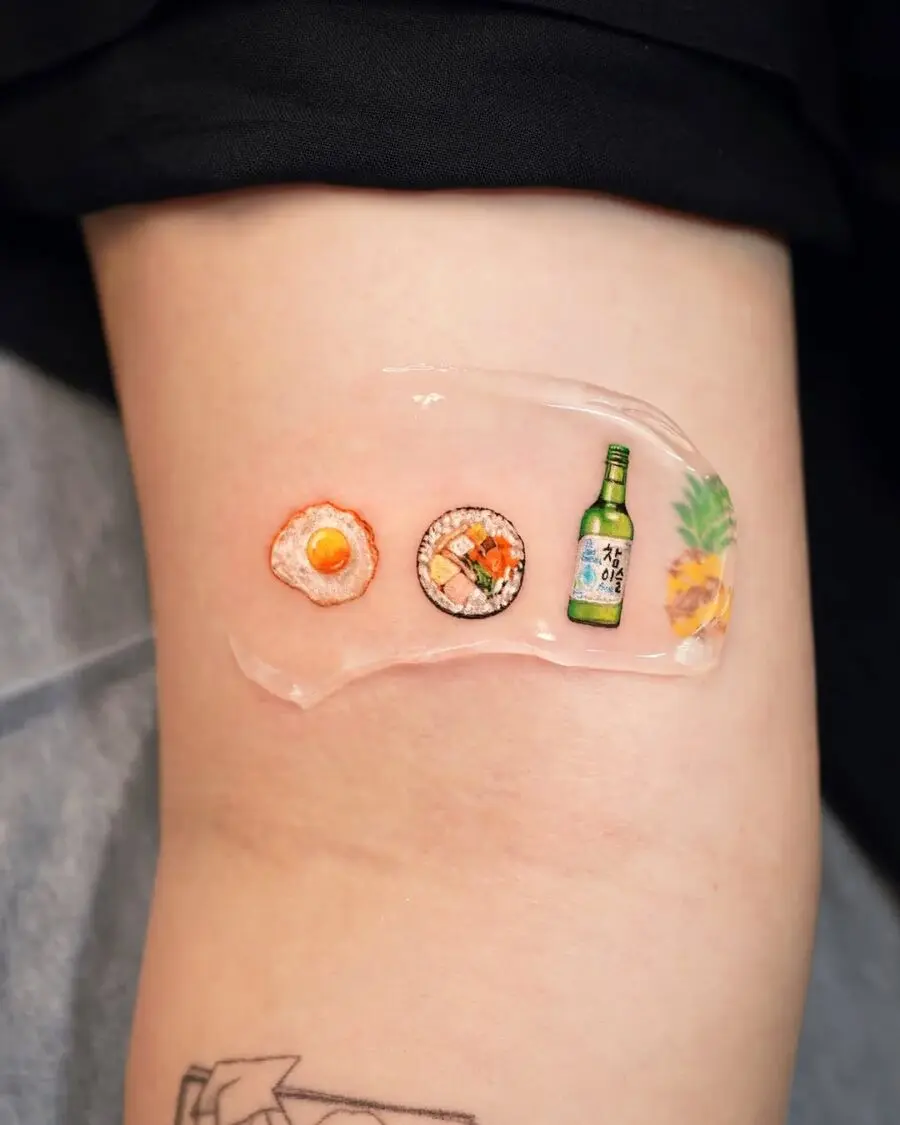 Unique Egg and Food-Themed Tattoo Designs