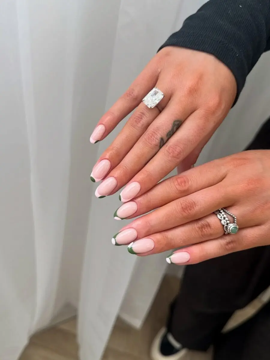 Chic Green French Tips for a Stylish Look