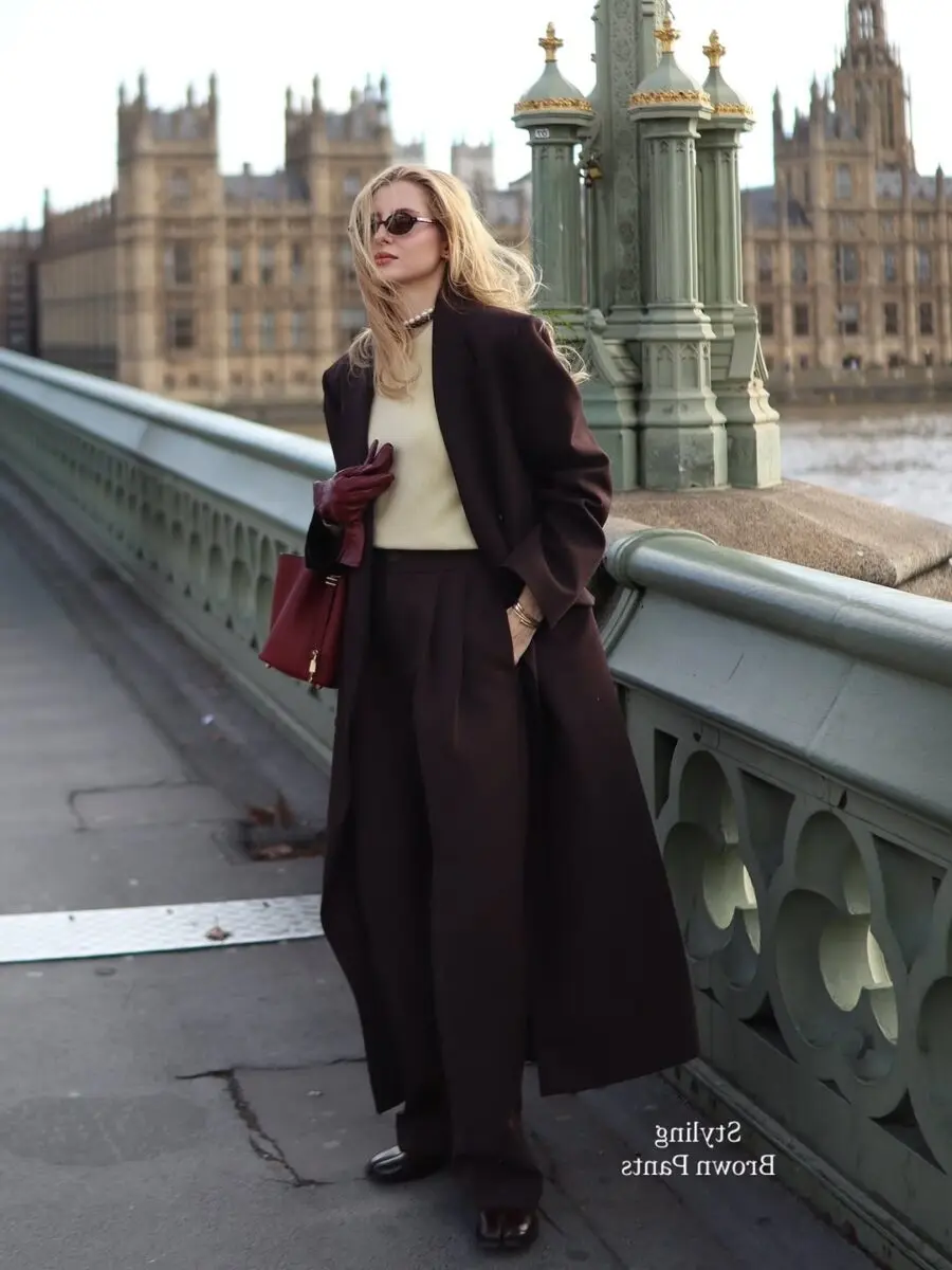 Chic brown pants style for any occasion