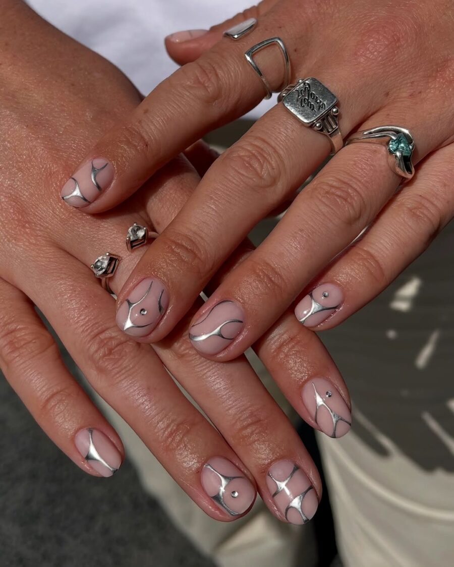 Elegant festival nails with chic designs