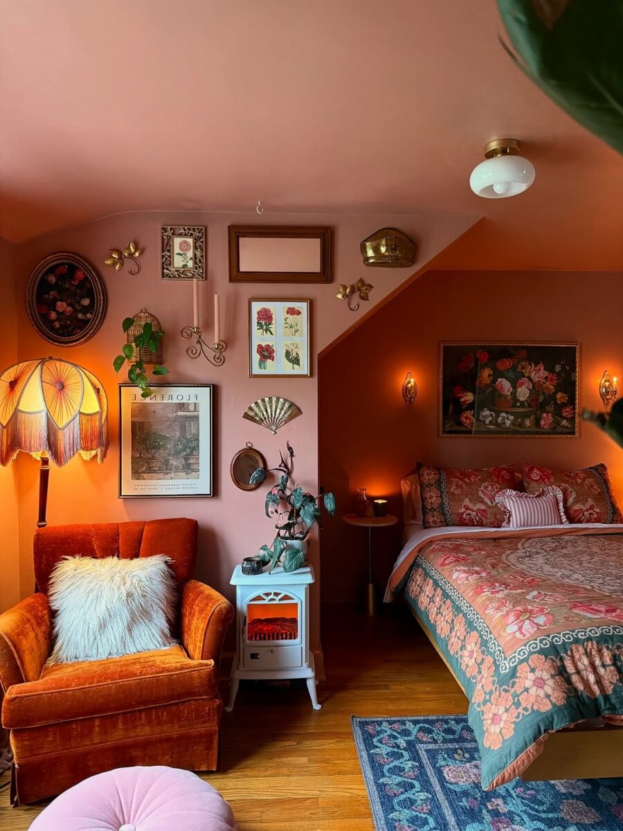Charming floral decor in a cozy sanctuary