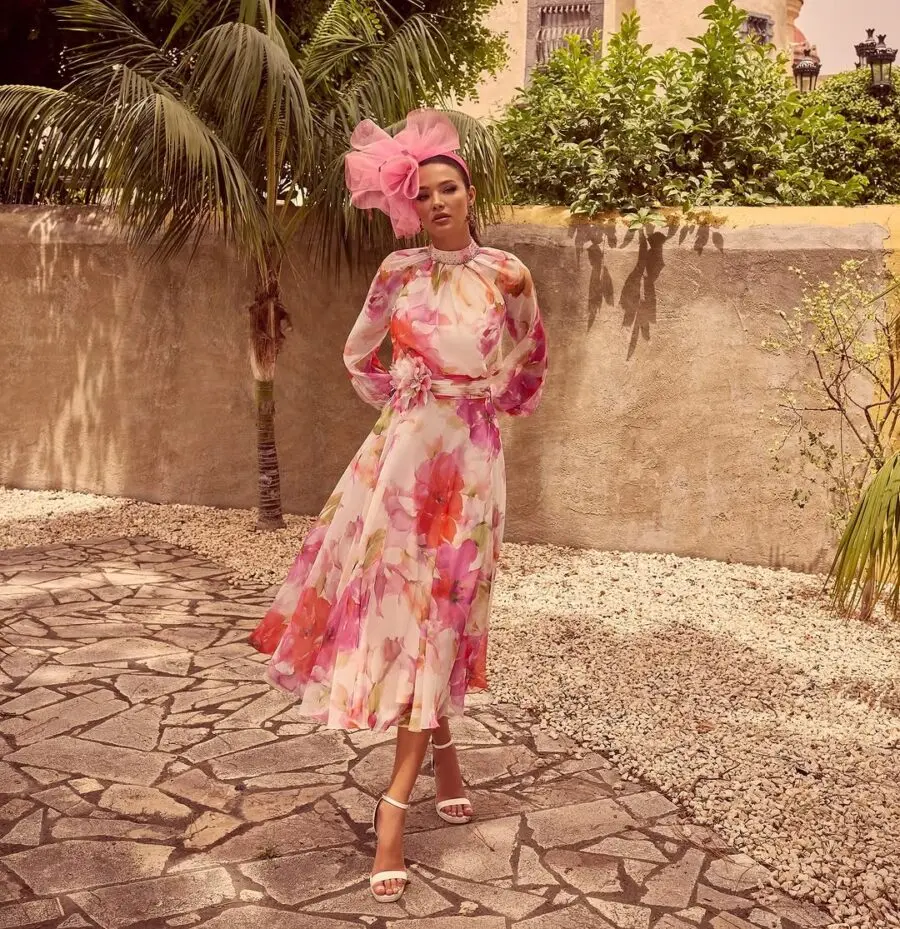 Chic floral dress for summer celebrations