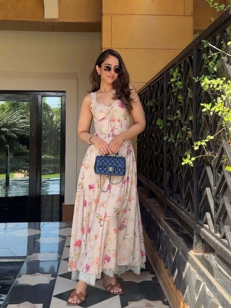 Charming Floral Long Dress for Summer Outings
