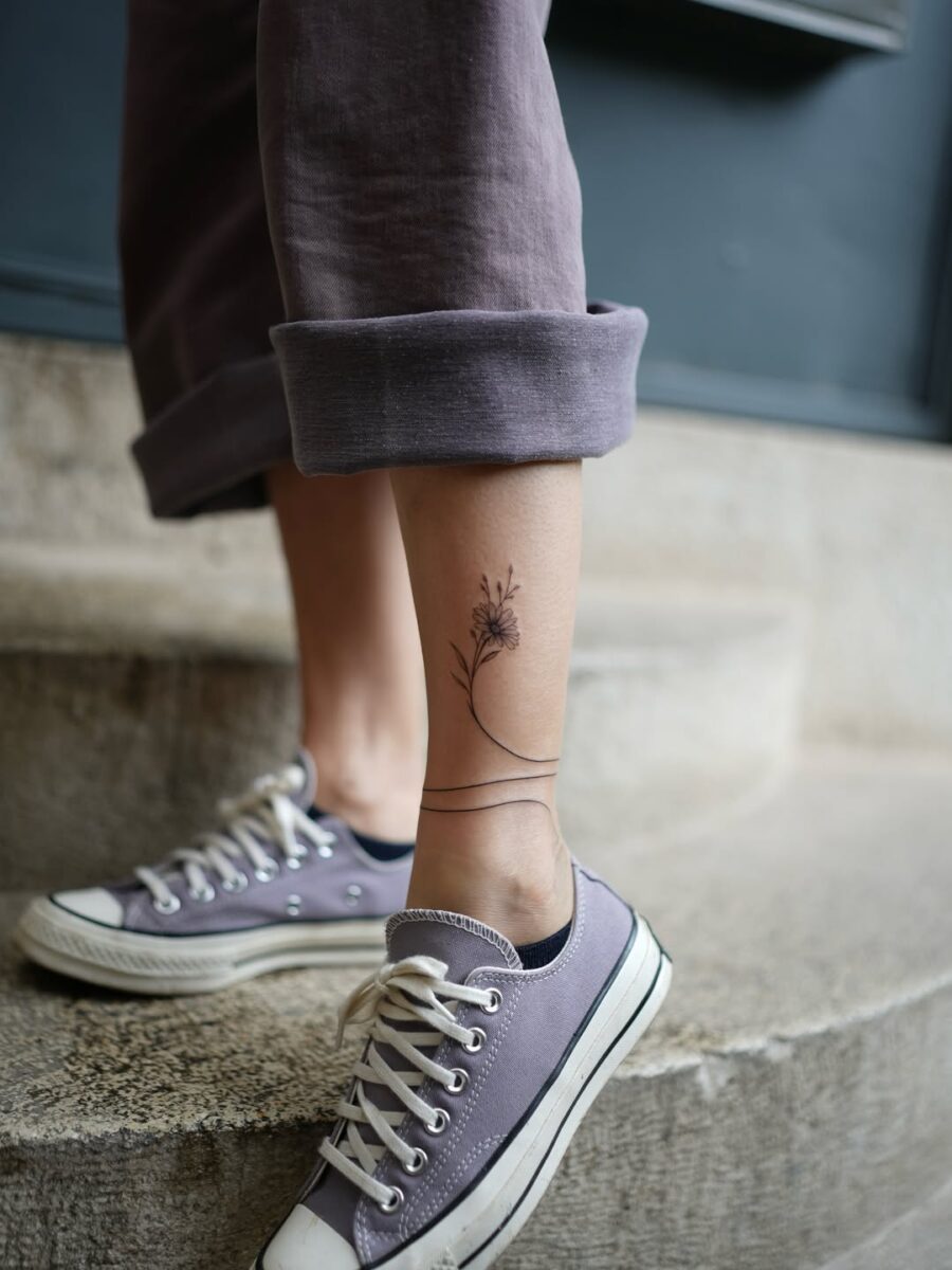 Elegant floral tattoo for a subtle vibe