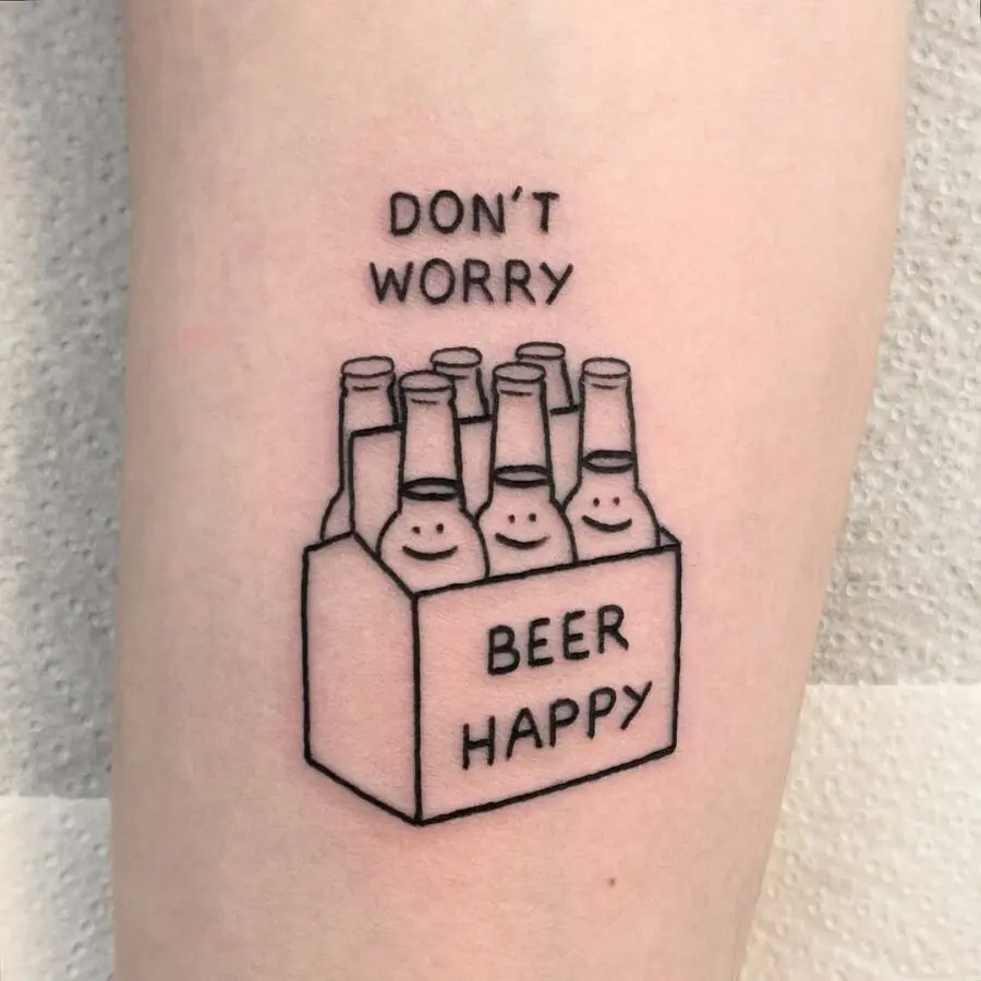A humorous take on beer and happiness