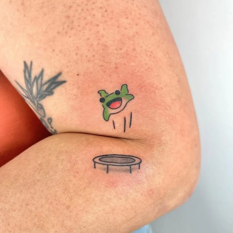 Whimsical frog bounces into tattoo fun