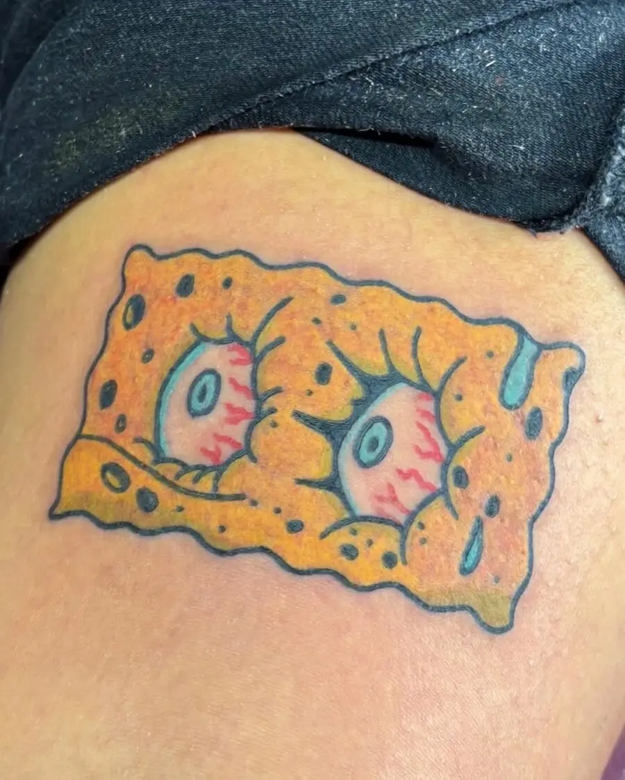 Quirky Sponge with Eyeballs Design