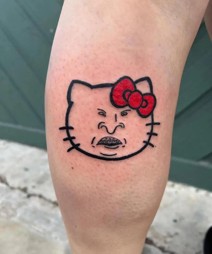 Humorous twist on a classic character tattoo