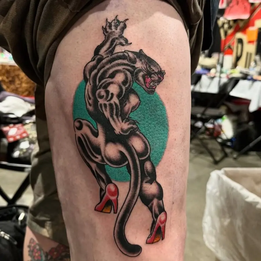 Playful panther with a stylish twist
