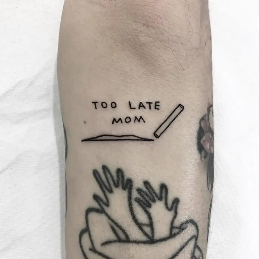 Humorous tattoo with a clever twist