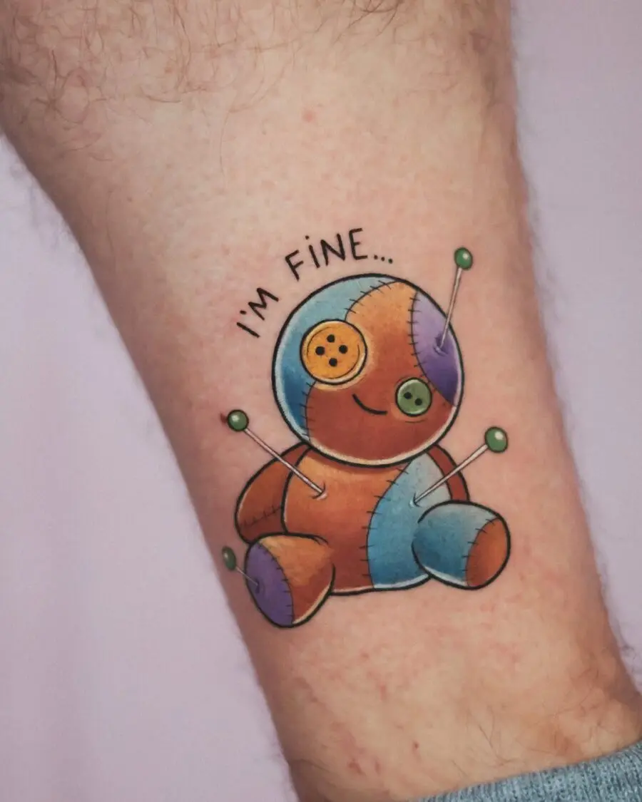 Whimsical tattoo with a playful vibe