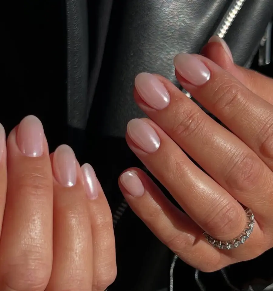 Elegant glazed donut nails for a chic look