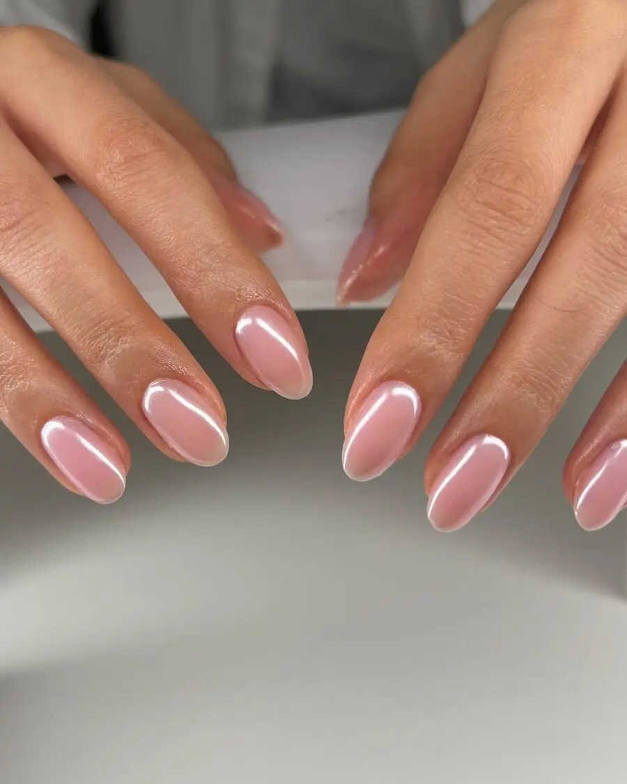 Elegant glazed donut nail aesthetic on display
