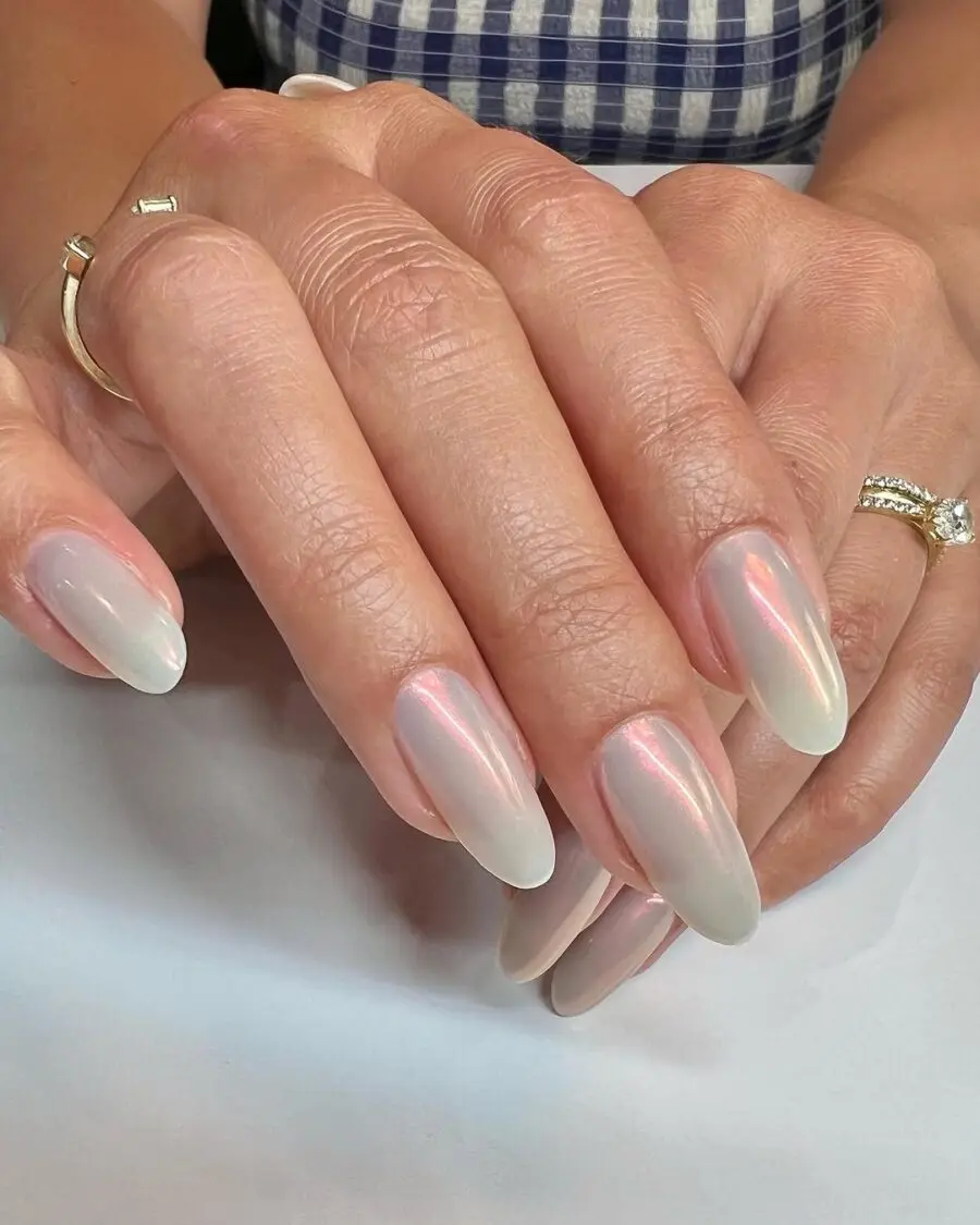 Iridescent Glazed Donut Nails with Elegant Finish