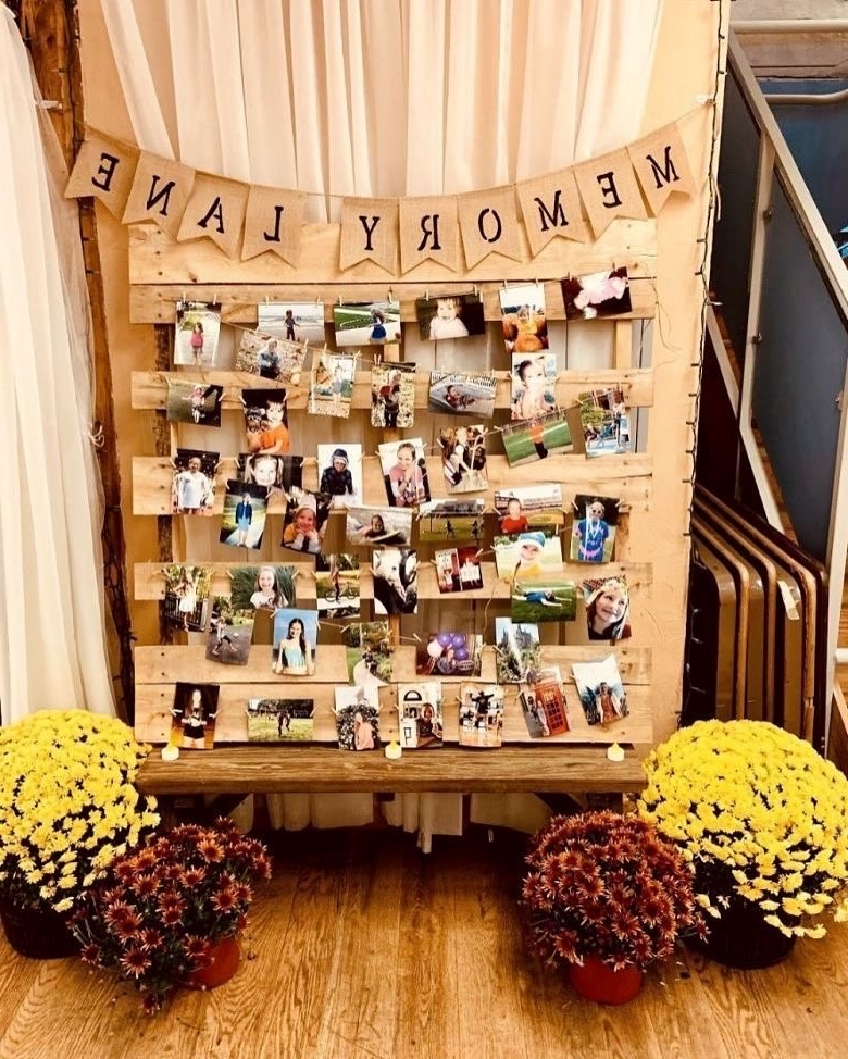 Charming photo display for graduation celebration