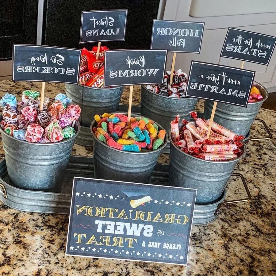Charming Snack Table for Graduation Celebration